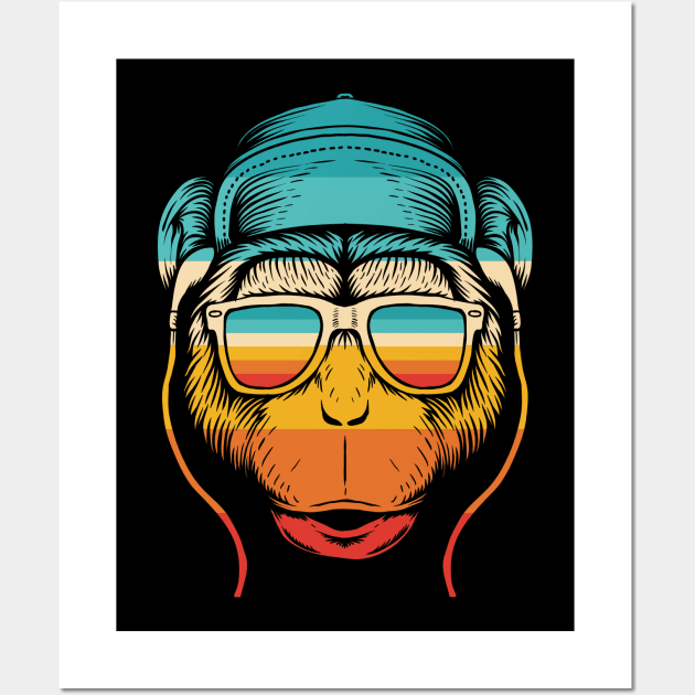 Monkey Music Retro Wall Art by Rise And Design